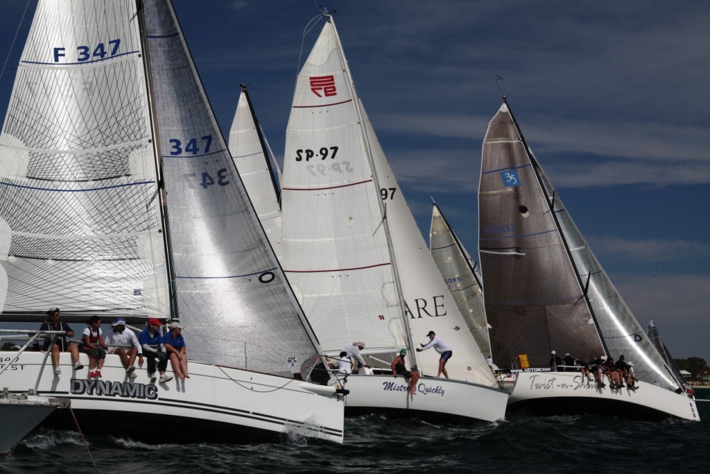 Serious fun – Last year’s IRC fleet gets away cleanly in perfect conditions. © Bernie Kaaks